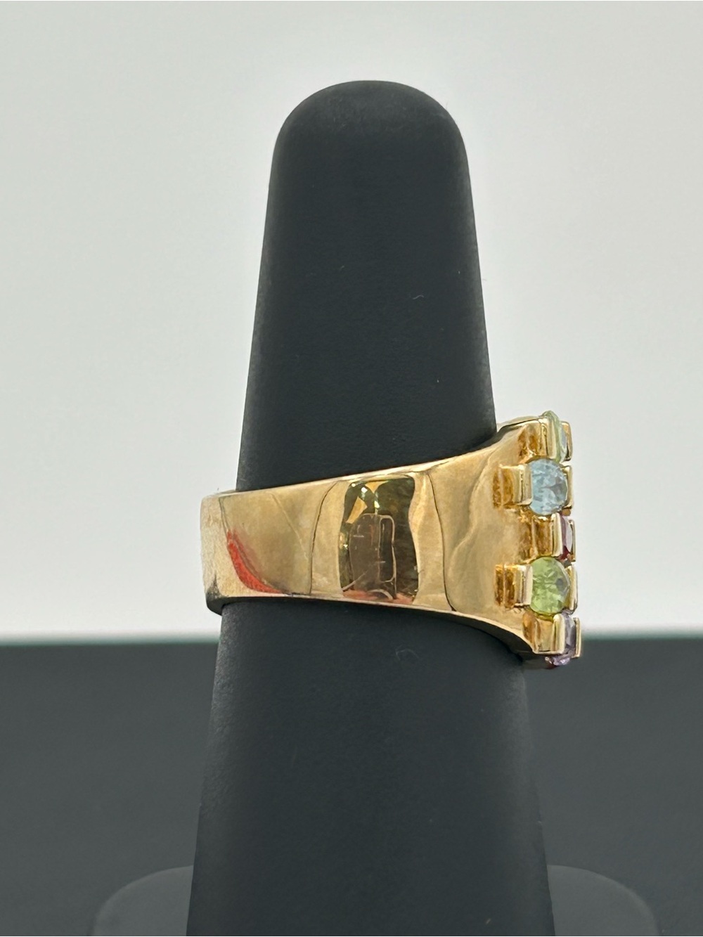 Ross-Simons Gold-Tone Sterling Silver Multicolor Gemstone Ring - Picture 5 of 11